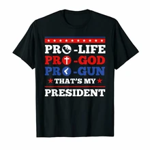 Черный Дональд Трамп рубашка Pro Life Pro God Pro Gun Us мужской тренд свободная футболка