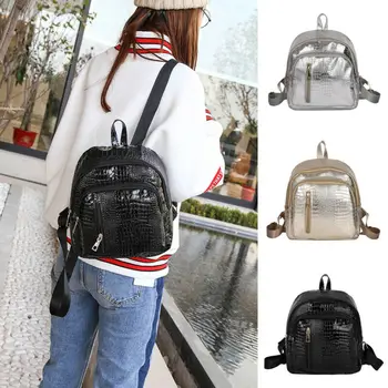 

Hot Sale Women Girls Ladies Backpack Travel Shoulder Bag Faux Leather Rucksack New For drop shipping