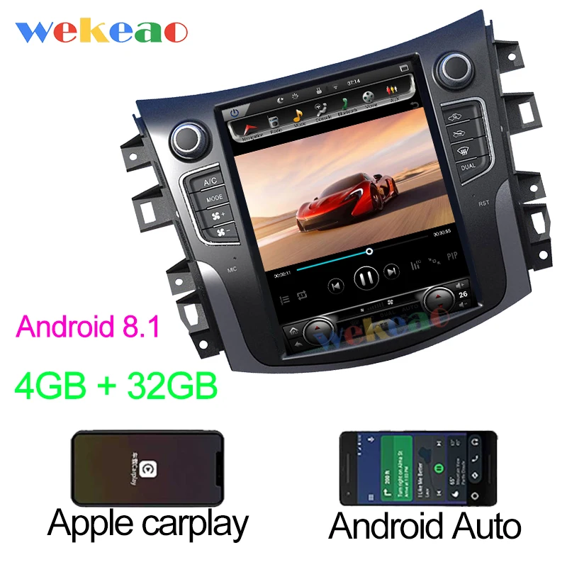 Android Car Radio Wekeao вертикальный экран Tesla стиль 10,4 ''Android 8,1 автомобильный Радио gps навигация для Nissan Navara NP300 DVD Автомобильный плеер - Цвет: Android Car Radio