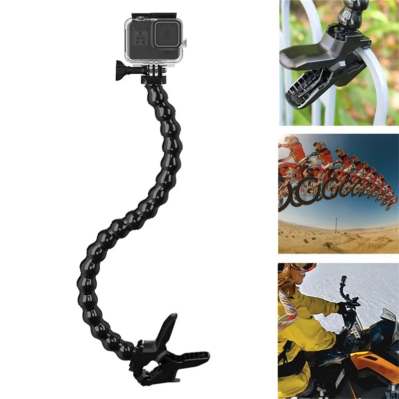 Водонепроницаемый чехол для GoPro Hero 8 черный защитный 19 шлангов + крепкий зажим