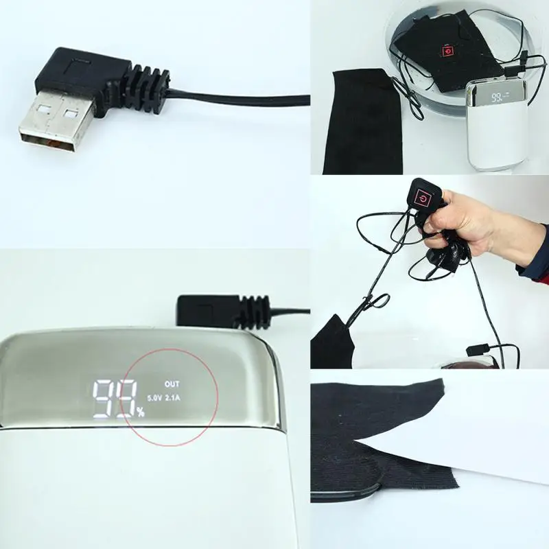5 В USB электрическая нагревательная пластина может регулировать температуру ПЭТ-грелка зимние перчатки с подогревом для талии нагревательный элемент