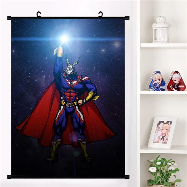 E Аниме Boku no My Hero Academy All Might настенный плакат Otaku коллекция домашнего декора арт-подарки - Цвет: E