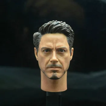 

1/6 Scale Iron Men Tony Stark New Hair Style Head Sculpt Male Head Carving Headplay for 12" Action Figure Body Doll Toys