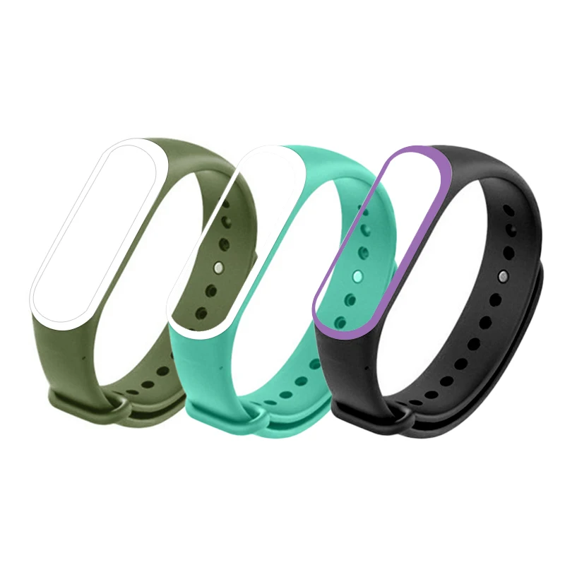 For Mi Band 4 Strap Wrist Strap for Xiaomi Miband 4 Dual Color Silicone for Watch Accessories for Sport Replacement Strap