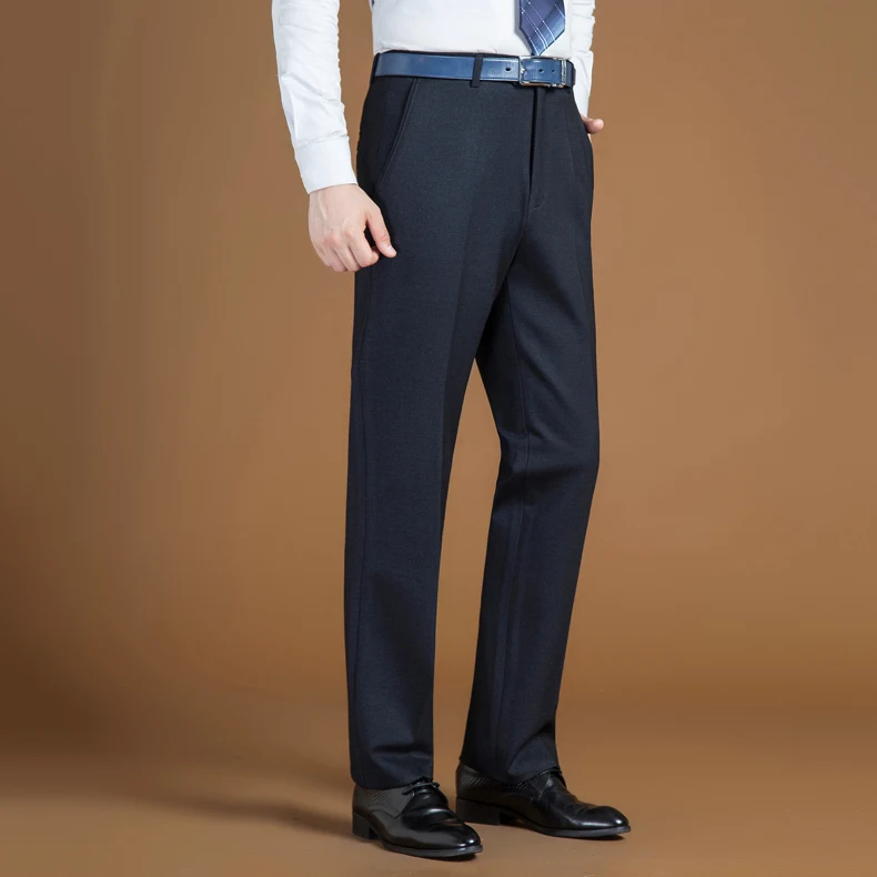 Mu Yuan Yang, новинка, мужские Стрейчевые брюки, деловые, повседневные, удобные, прямые брюки, трикотажные, хлопковые, для офиса, официальная одежда