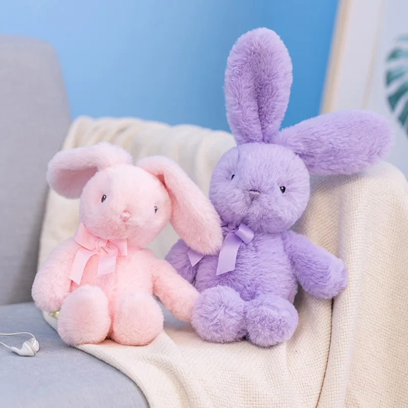 

25cm Rabbit Plush Toys Cute Long Ears Bunny Doll For Children Soft Plush Stuffed Animal Appease Sleeping Toys