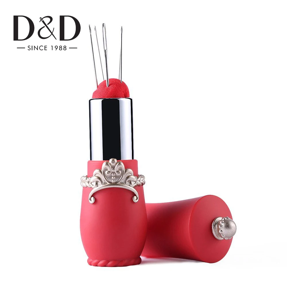 Подушка в форме губной помады D & с 5 иглами для шитья|needle crafts|sewing needle holderssewing tools