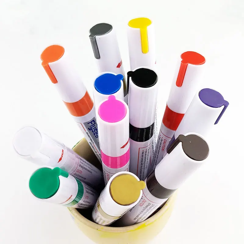 6Pcs/Set 12 colors Waterproof Car Tyre Tire Tread CD Metal Permanent Paint Marker Graffti Oily Marker Stationery marker pens,color marker pens,pen marker