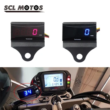 

SCL MOTOS Motorbike Parts Motorcycle Tachometer Gauge Speed Meter LED Digital Display Engine With Support Stand For KOSO Yamaha