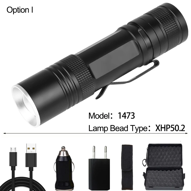 XHP70.2 Мощный светодиодный вспышка светильник фонарь светильник тактический фонарь 5 Режим Применение Перезаряжаемые 18650 26650 Батарея Водонепроницаемый Охота XHP50.2 лампа - Испускаемый цвет: Option I