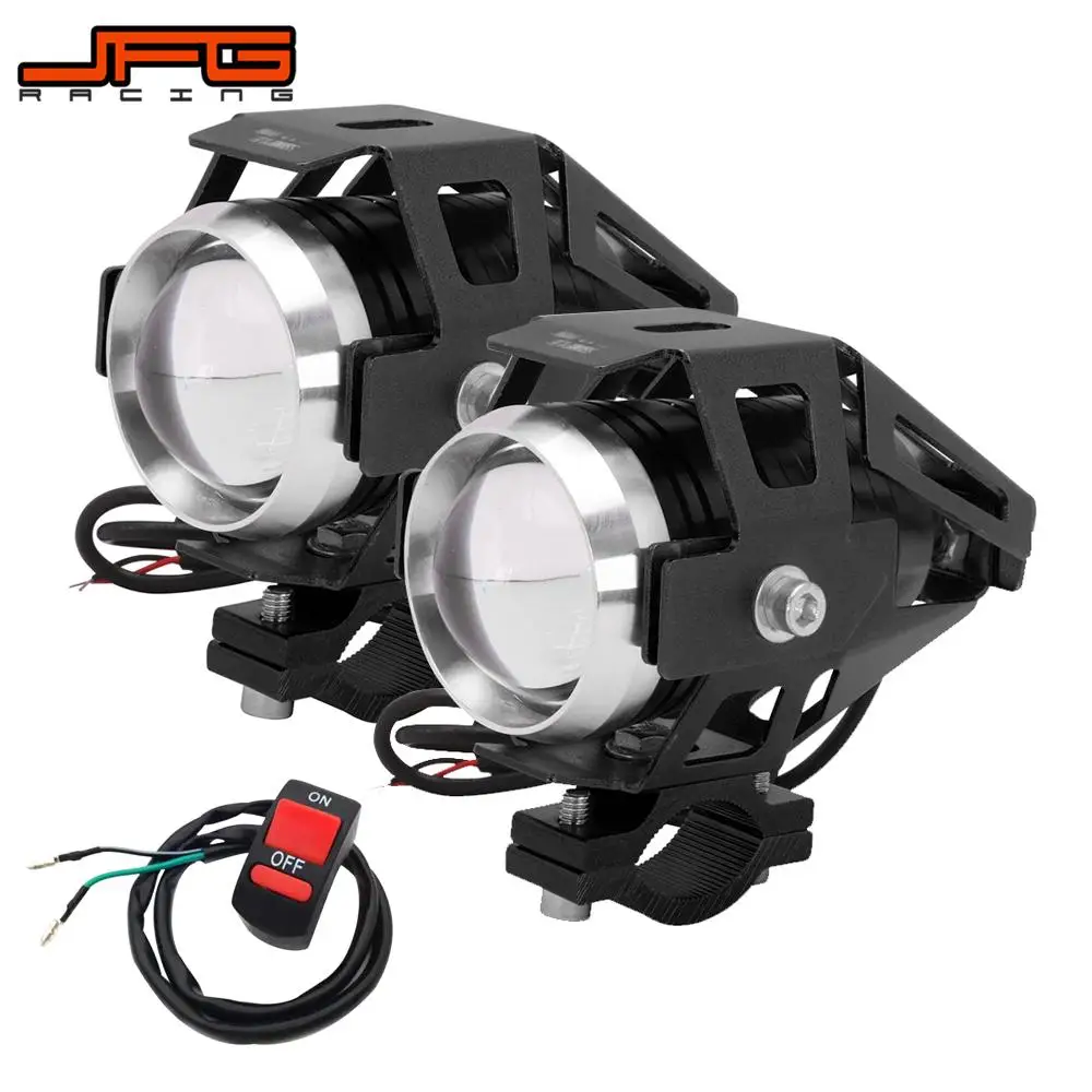 Motorcycle Headlights Bulbs Lamp U5 Led Spotlight Hi/Lo Flash