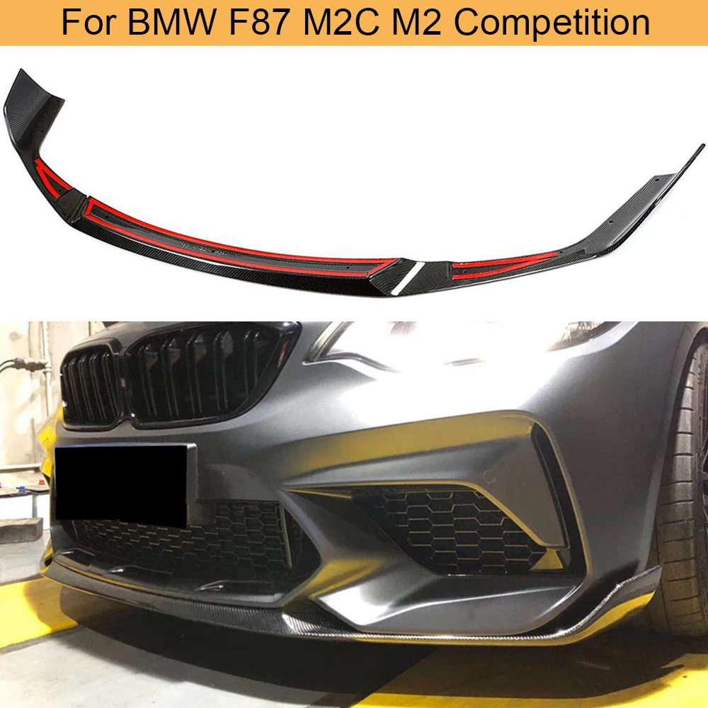 Автомобильный передний бампер спойлер для BMW F87 M2C M2 конкурс 2018 2019 из углеродного