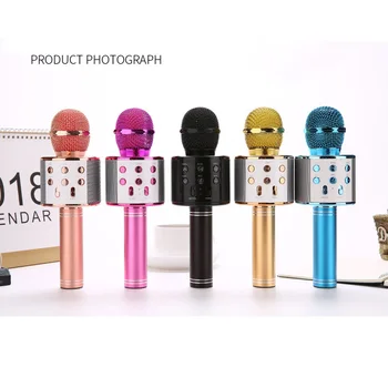 

WS858 Wireless Karaoke Microphone Bluetooth Singing Recording Interviews or Kids Home KTV Party Handheld Mic