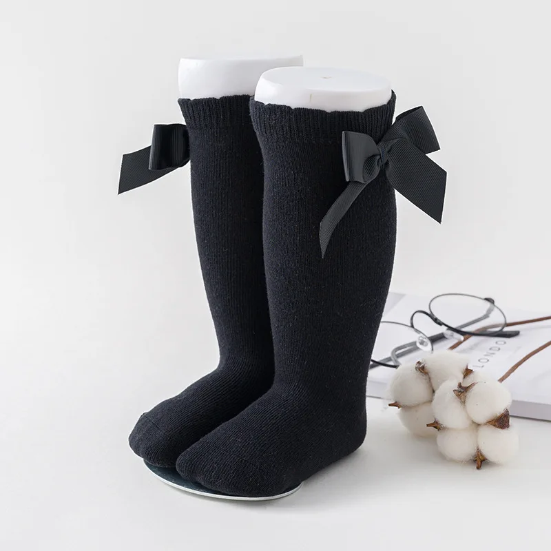 Новые осенние хлопковые качественные носки для малышей в испанском стиле, Чулки с бантами, носки для малышей 0-7 лет, носки для младенцев