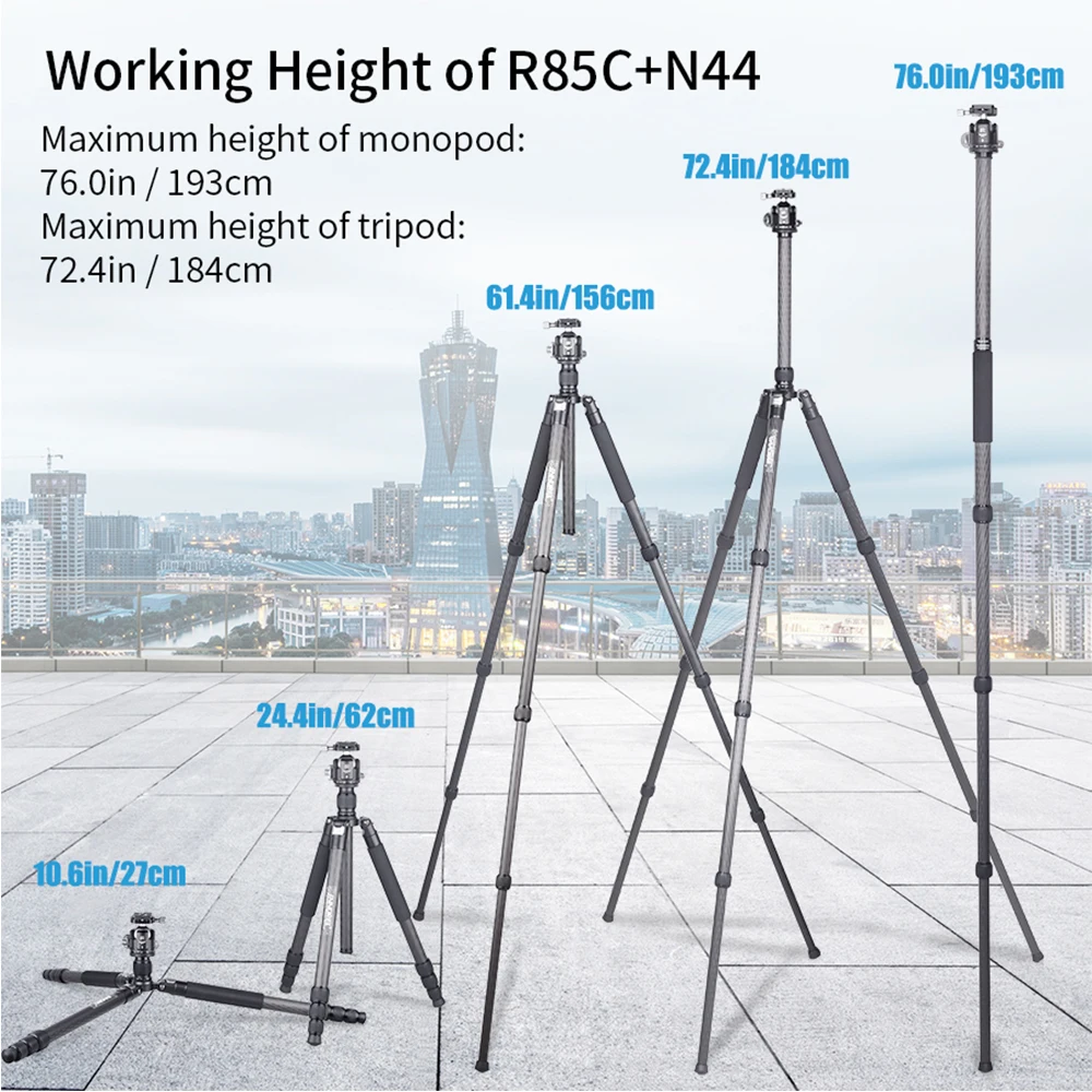 INNOREL RT75C/85C Professional Carbon Fiber Tripod Monopod add 360 Panoramic Low Gravity Center Ballhead For Digital Dslr Camera