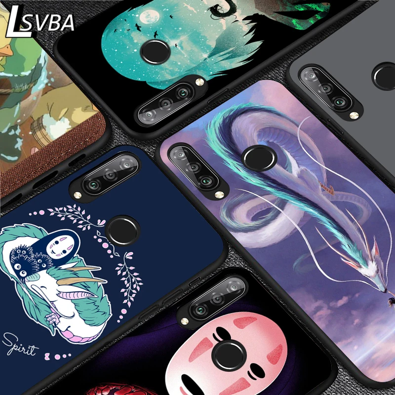 Spirited Away Anime Silicone Phone Case for Huawei P30 P20 P40 Lite E Pro P Smart Z Plus 2019 P10 P9 Black Cover | Мобильные