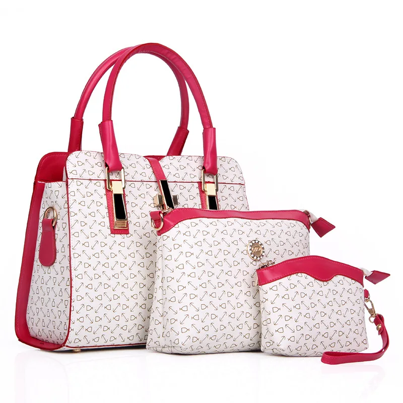

New Women's Bag PU Leather Handbag 3 Piece Set Composite Bag Trend Sling Zipper Shoulder Messenger Bag #197400