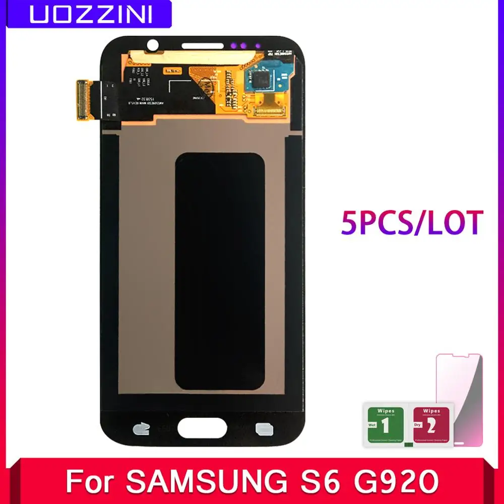 

5 Pcs/Lot Super AMOLED For Samsung Galaxy S6 G920 G920F LCD Display 100% Tested Touch Screen Assembly