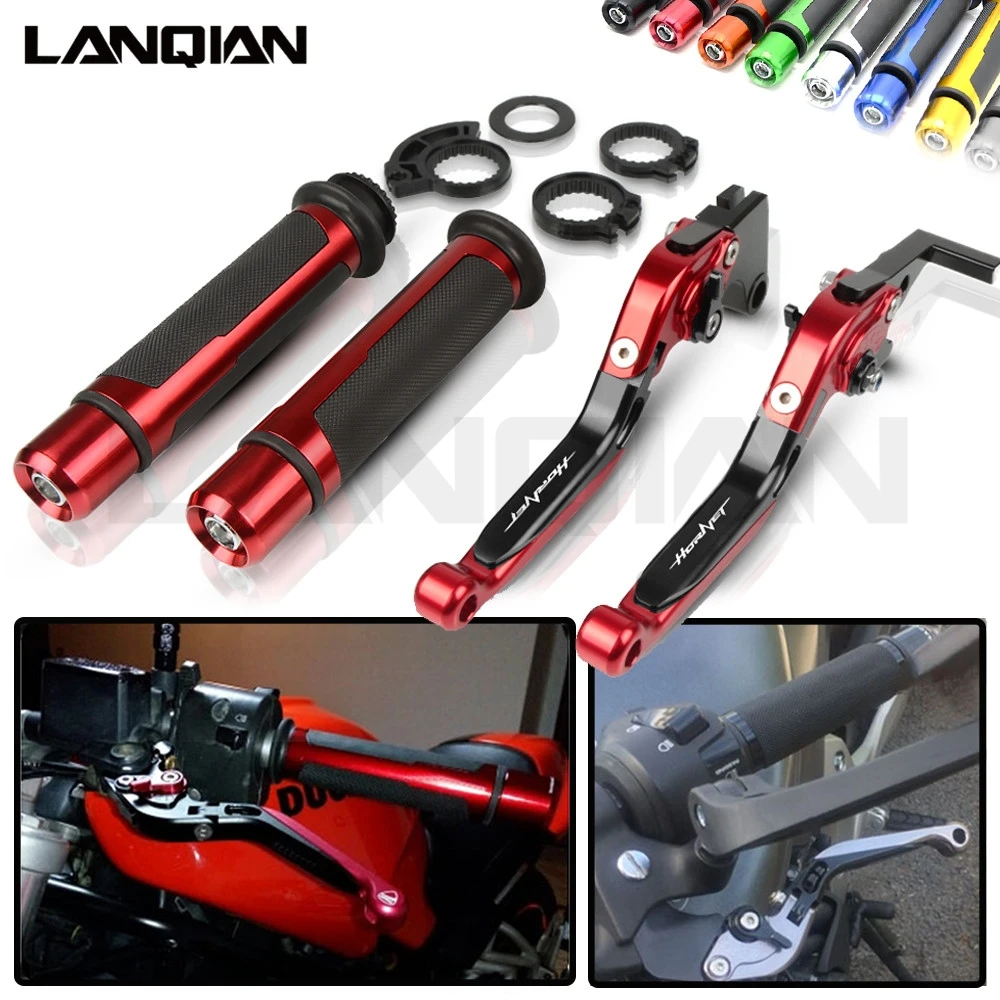 

For Honda Hornet CBR 600 F2.F3.F4.F4i 91-07 Motorcycle CNC Brake Clutch Lever & 7/8 Handlebar Grips CB 599 600 98-06 CB919 02-07
