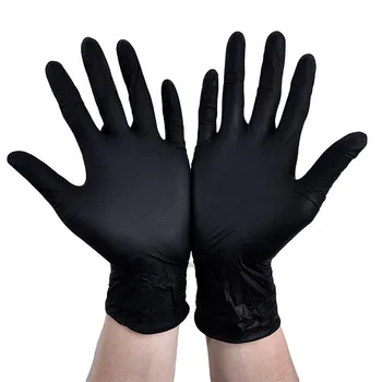 

Black 50pcs / Box Disposable Nitrile Gloves Waterproof Hypoallergenic Household Cleaning Gloves