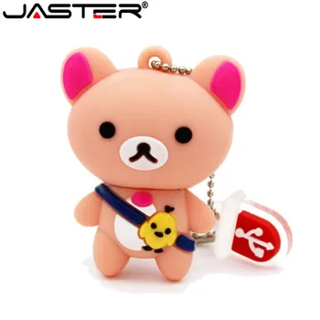 

JASTER hello kitty Bears usb flash drive animal pen drive 4GB 8GB 16GB 32GB 64GB pendrive USB 2.0 flash Memory Stick keychain
