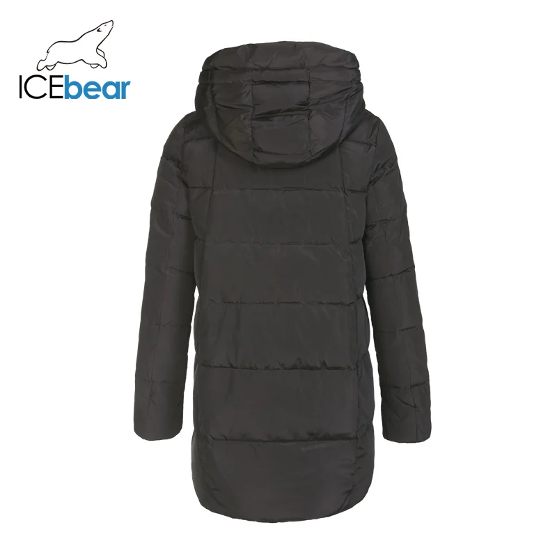ICEbear 2019 новый зимний длинный женский пуховик модная теплая Женская куртка с