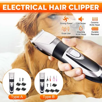 

Pet Dog Cat Hair Trimmer Animal Grooming Clipper Hair Trimmer Groomer Shaver Razor Low Noise Clipper