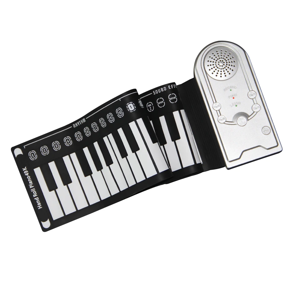 

NEW 49 Keys Digital Keyboard Piano Portable Flexible Silicone Electronic Roll Up Piano Children Toys Built-in Speaker