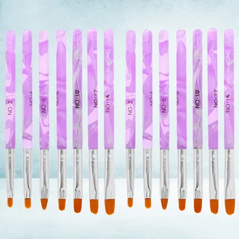 

14pcs UV Gel Nail Brush Nail Art Tips Builder Brush Nail Painting Brush Pen Set (1 Bag/2 Sets)