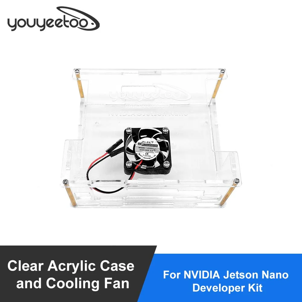 Прозрачный Акриловый чехол и охлаждающий вентилятор для NVIDIA Jetson Nano, набор для разработки