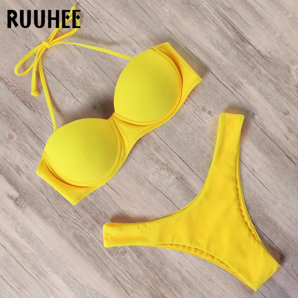RUUHEE Bikini Swimwear | Women Swimsuit 2020| Leopard Brazilian Bikini Set | Push Up Bathing Suit | Female Summer | Beach Wear Bikini | Swim Suit | Women Swim Suit | Bikini| Sexy Swim Suit | Plus Size Swim Suit | Plus Size Bikini| Swimwear | Bathing Suit | Leopard Bikini | Golden Bikini | Gold Color Swim Suit
