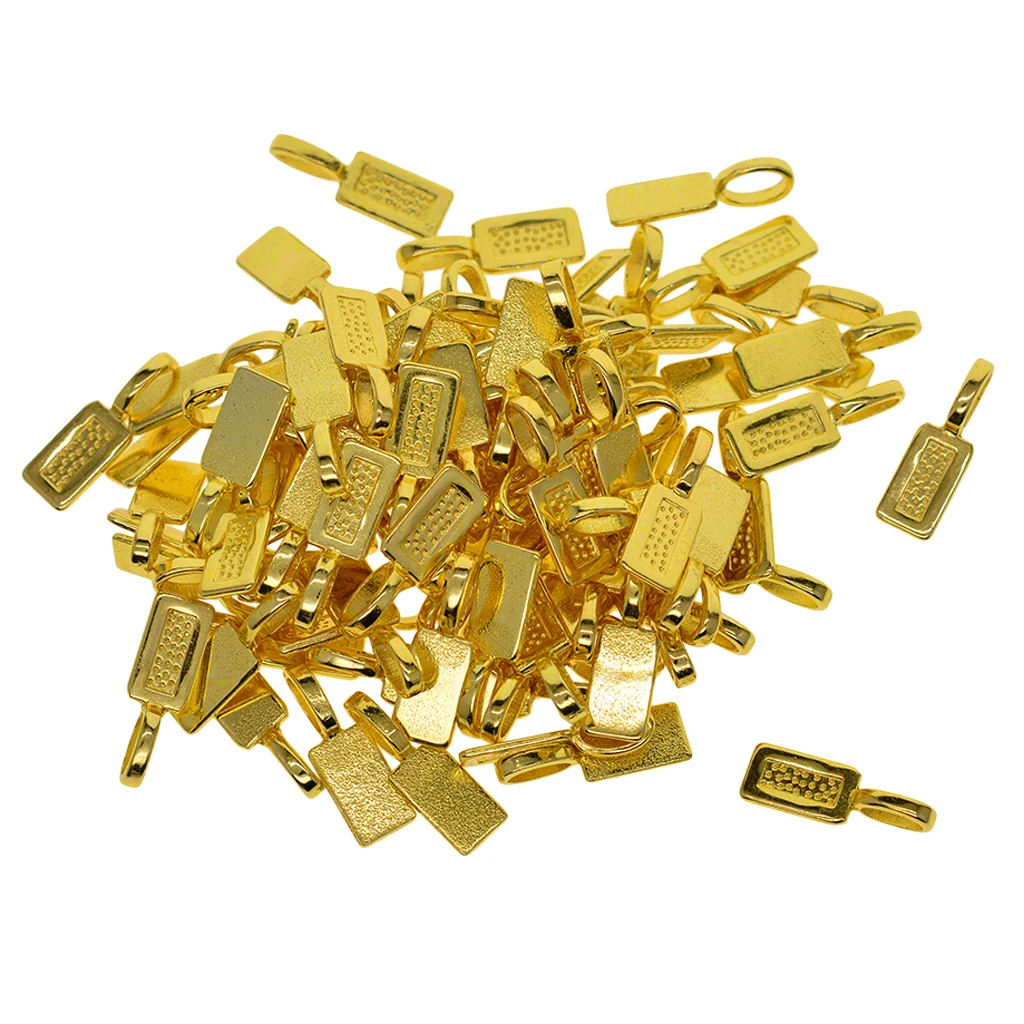

50pcs Gold Plated Vintage Glue On Bail Earring Bails For Cabochon Pendants
