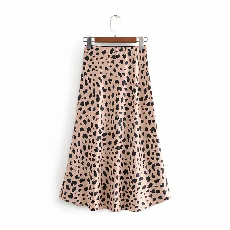 

2018 Autumn WOMEN'S Dress Leopord Pattern Elegant High-waisted Fishtail Skirt 1639