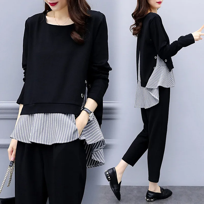 

Women's Autumn Suit New Foreign Style Suit Large Size Two-piece Suit