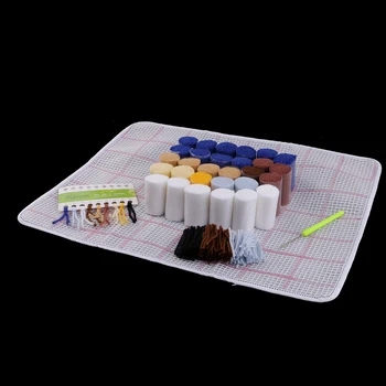 

Latch Hook Rug Kits DIY Needlework Craft Unfinished Cushion Carpet DIY Making