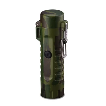 

Multifunctional Usb Waterproof Double Arc Charging Lighter With Flashlight Led Lamp