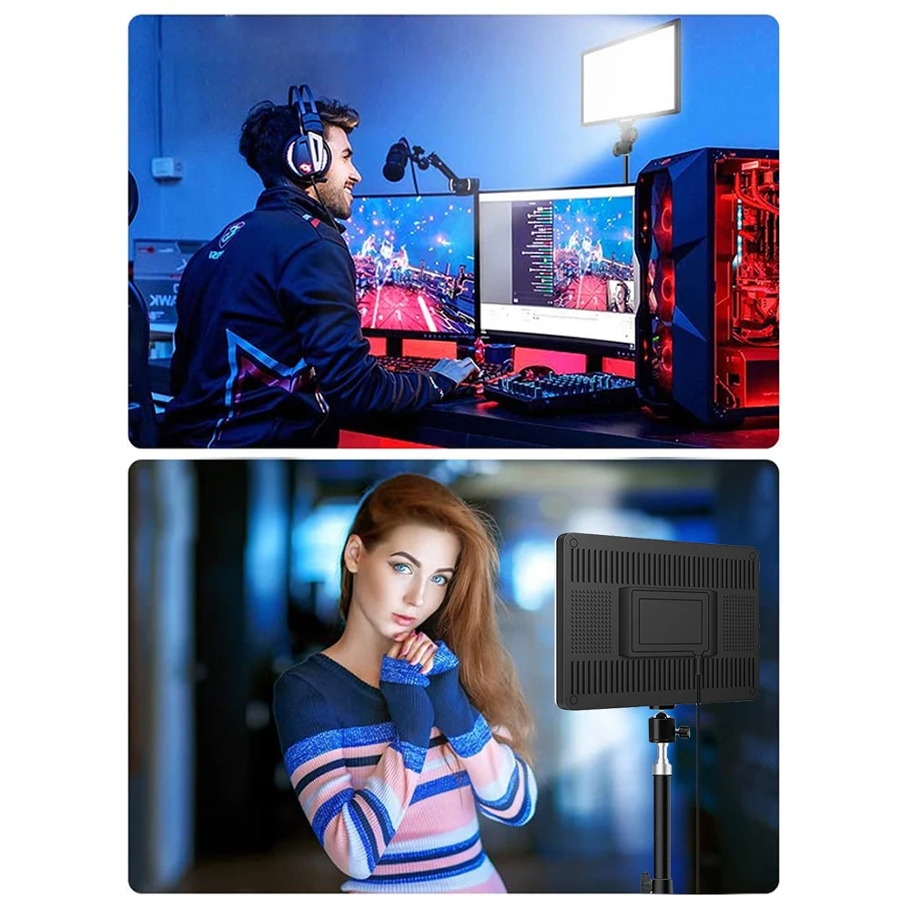 luz de vídeo ue plug 3200k-6000k fotografia