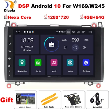 

PX6 4G+64G Car Multimedia Player GPS Android10 1Din DVD Automotivo For Mercedes/Benz/Sprinter/Viano/Vito/B-class/B200/B180 Radio