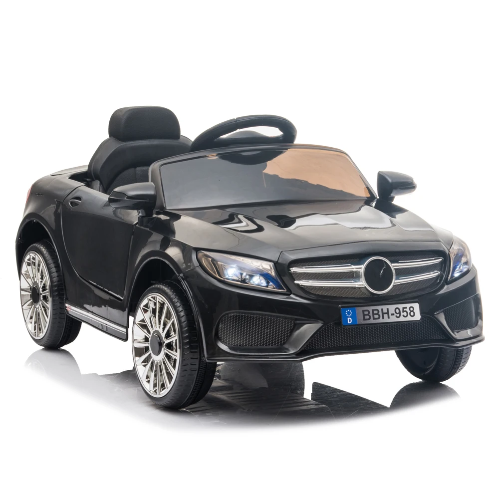 

12V Kids Ride On Car 2.4GHZ Remote Control LED Lights Black US Waehouse dropshipping