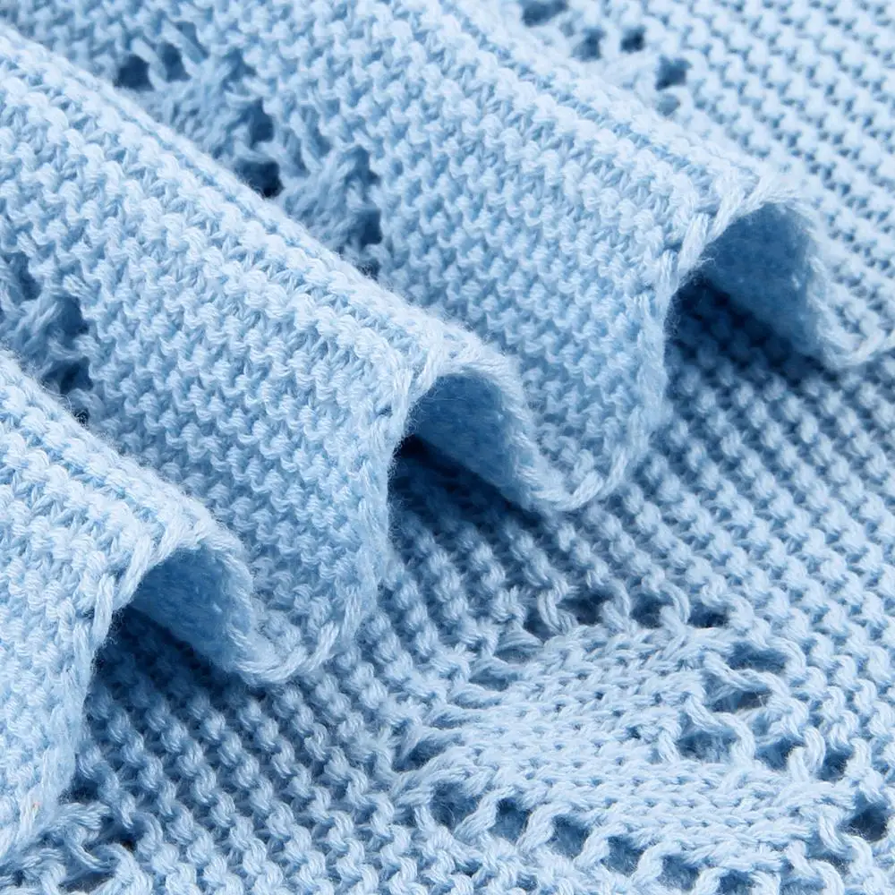 Baby Blanket Knitted For Boys Girls Stroller Bedding Covers Accessories Sleepsack Candy Color Newborn Infant Swaddle Wrap 100*80