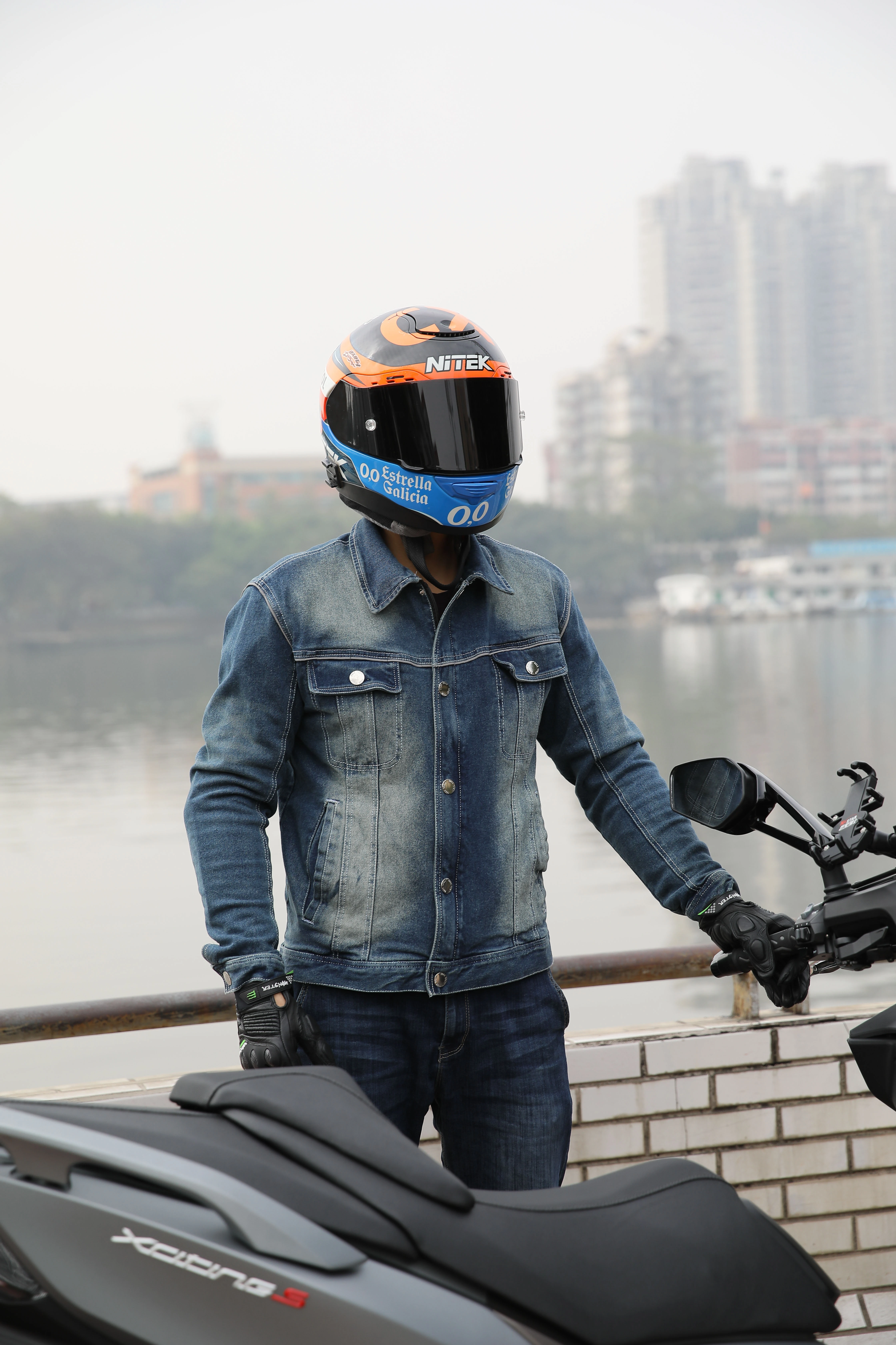 Motorcycle Jacket Jersay Racing Long Sleeve Shatterproof Off-Road Jacket  Shirt Racing Suit Coat With Back Protect Denim Jacket | Lazada
