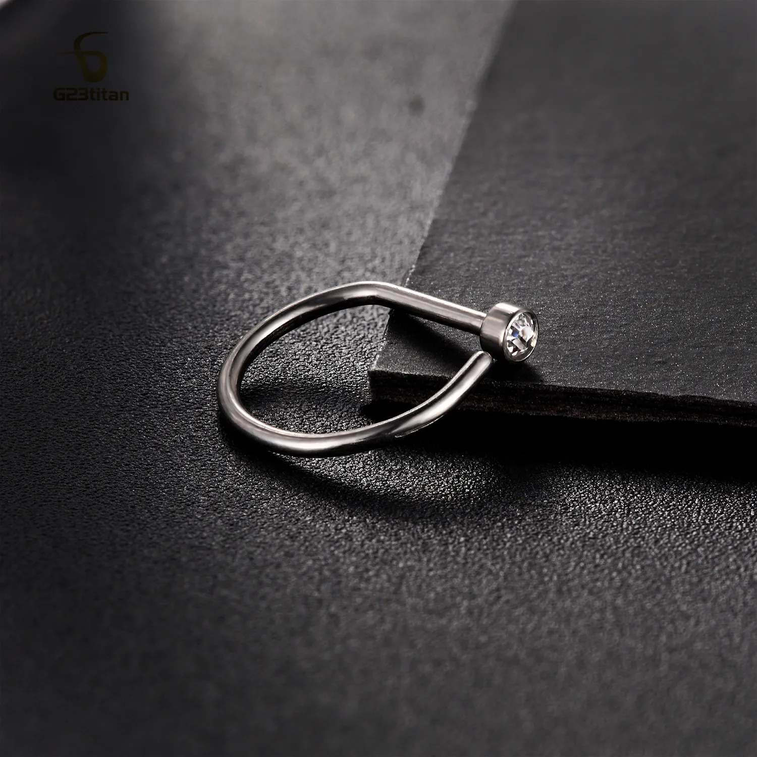 G23titan Minimalist Stud Earrings Nose Studs Eyebrow Studs Basic Fake Piercing Titanium Nose Hoop Septum Rings Body Jewelry - Image 2