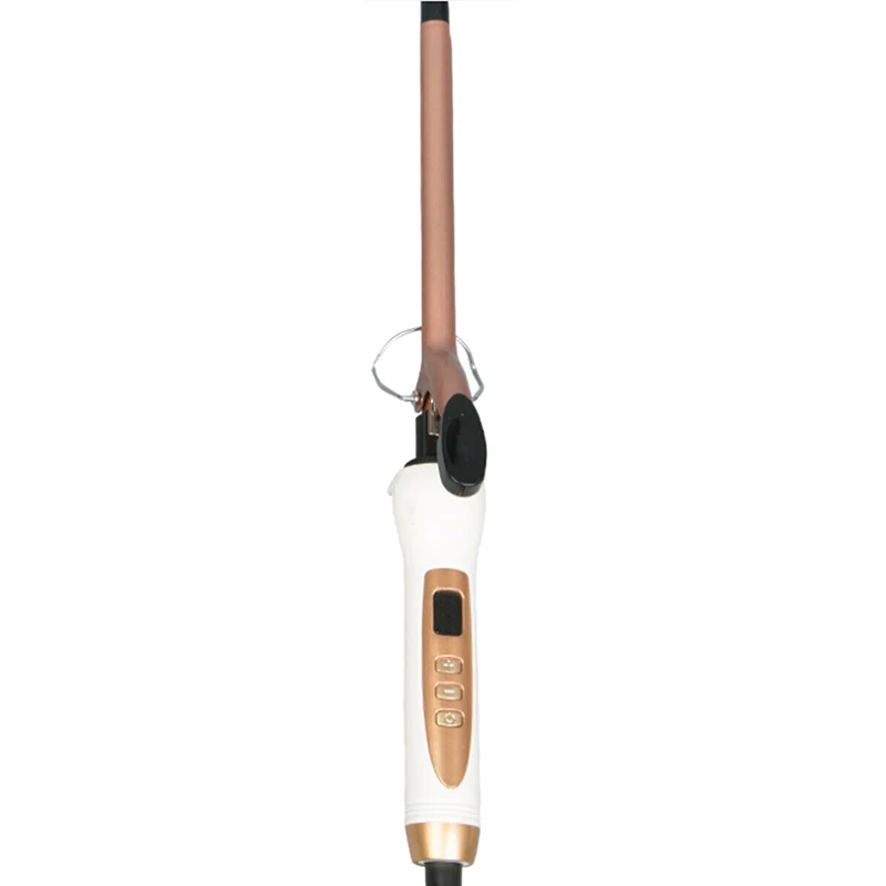 Professional Ceramic Hair Curlers Curling Wand Salon Tong Styler Tools, Rose Gold Us Plug
