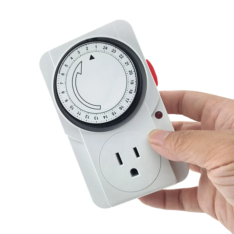 24 Hour Cyclic Timer Switch Kitchen Timer Outlet Loop Universal Timing Socket Mechanical Timer 230VAC 3500W 16A UK EU CN US Plug