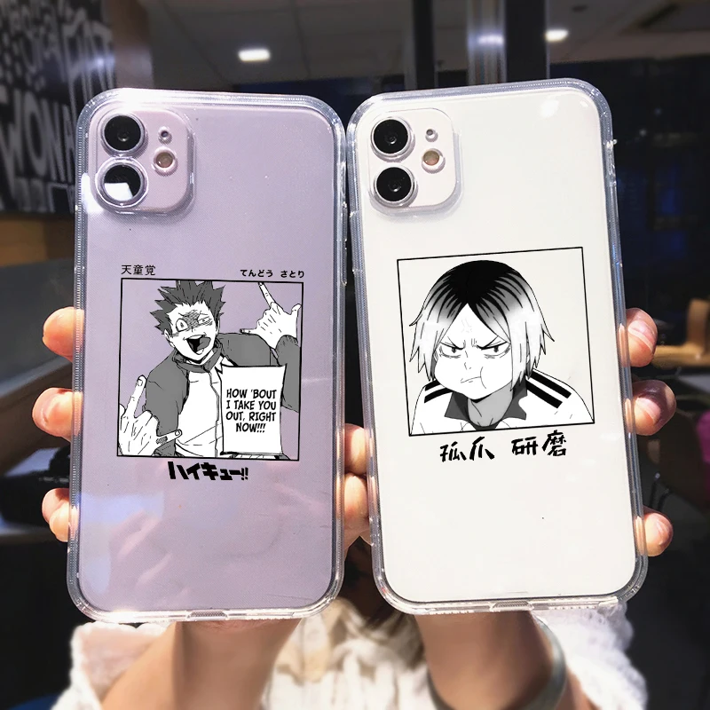 Чехол для iPhone 11 Pro 12 XR X XS MAX 7 8Plus мягкий с рисунком из Аниме Haikyuu волейбола хинаты