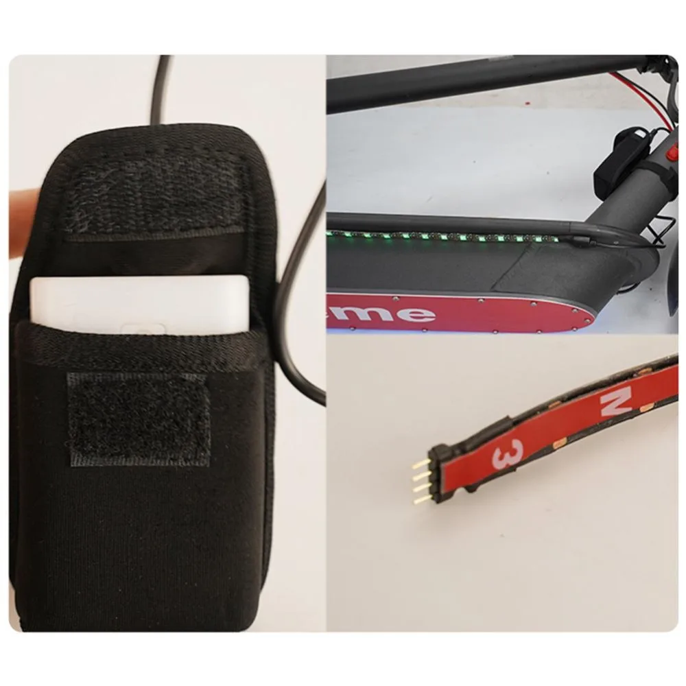 Предупреждение ющая Светодиодная лента для Xiaomi Mijia M365, мигающий светильник, лампа для электрического скутера, скейтборда, ночного велоспорта, безопасный декоративный светильник