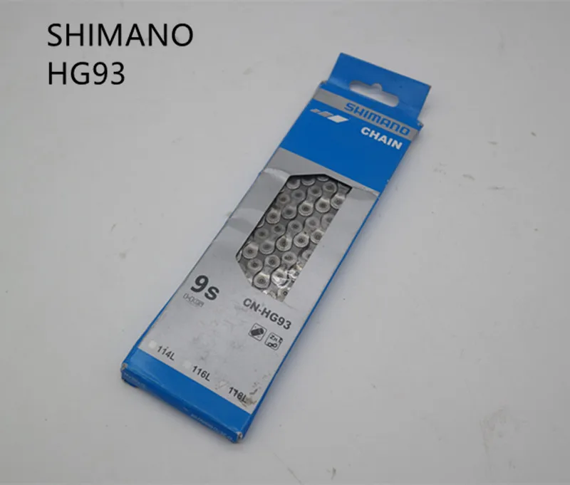 SHIMANO HG93 цепь оригинальная с розничной коробкой 118L для 3x9 27 скоростного горного