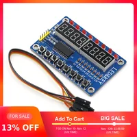TM1638 модуль ключ Дисплей светодиодной лампой для AVR Arduino Новый 8 бит цифровой светодиодный трубчатая лампа 8 бит