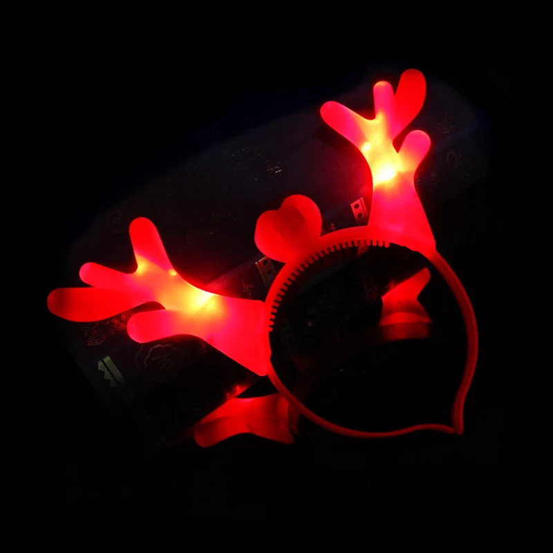  Sale Gafas Led 20pcslot Free Shipping Flash Colorful Christmas Party Headband Toy Deer Horns Led Glowing Kids Decoration (4)