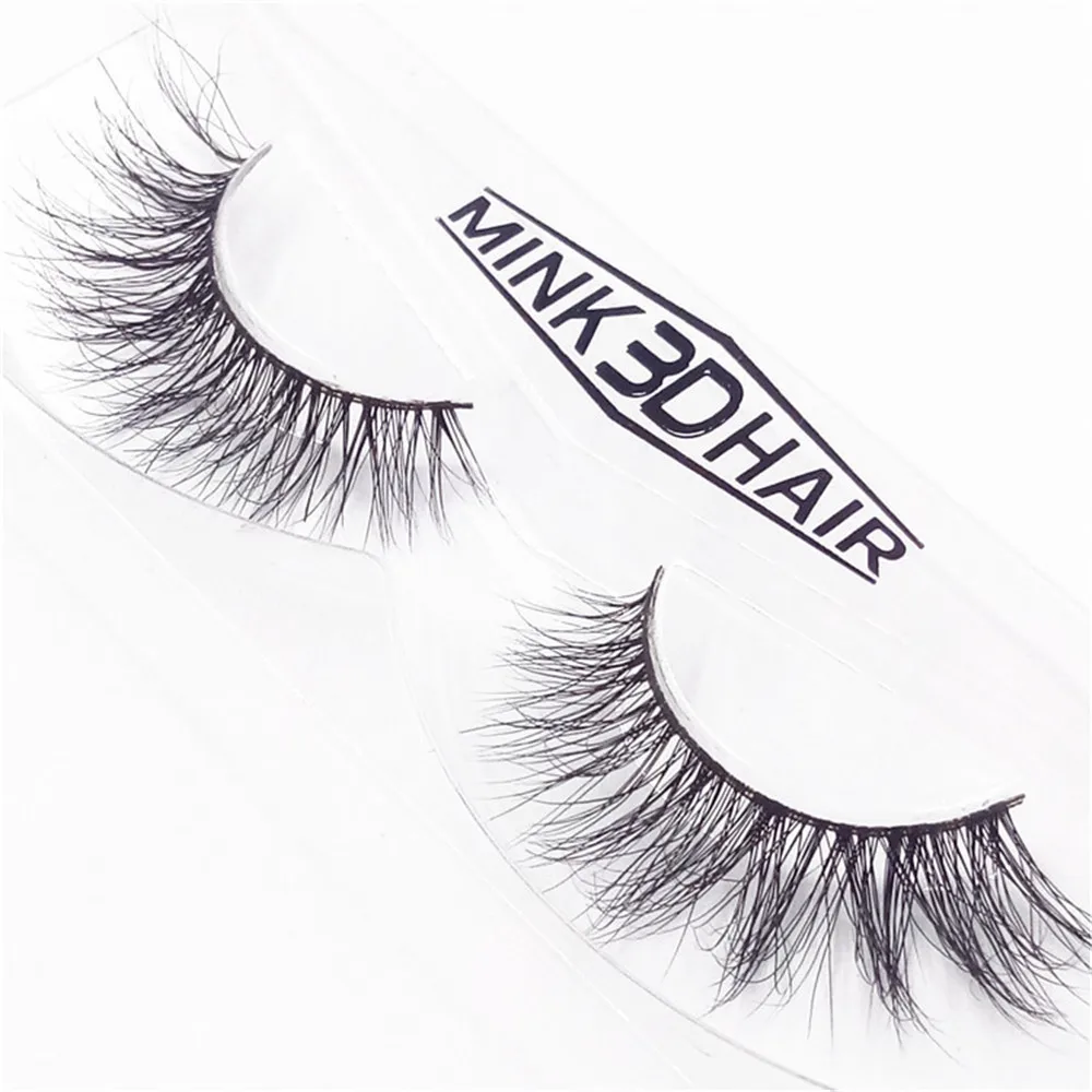 1 Pair Mink 3D Hair False Eyelashes Long Lasting Lashes Natural Eyelashes Cruelty Free 1 Pair Freeshipping j1017